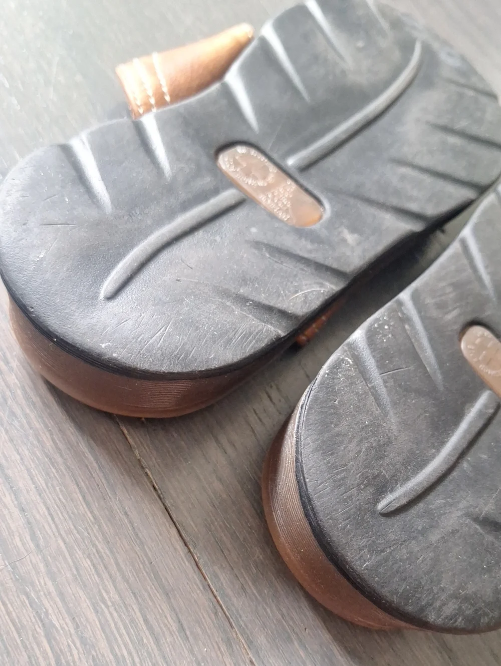 Dr. Martens Retro Chunky Brown Leather Flip Flop Thong Sandals Slides Men Size 6
